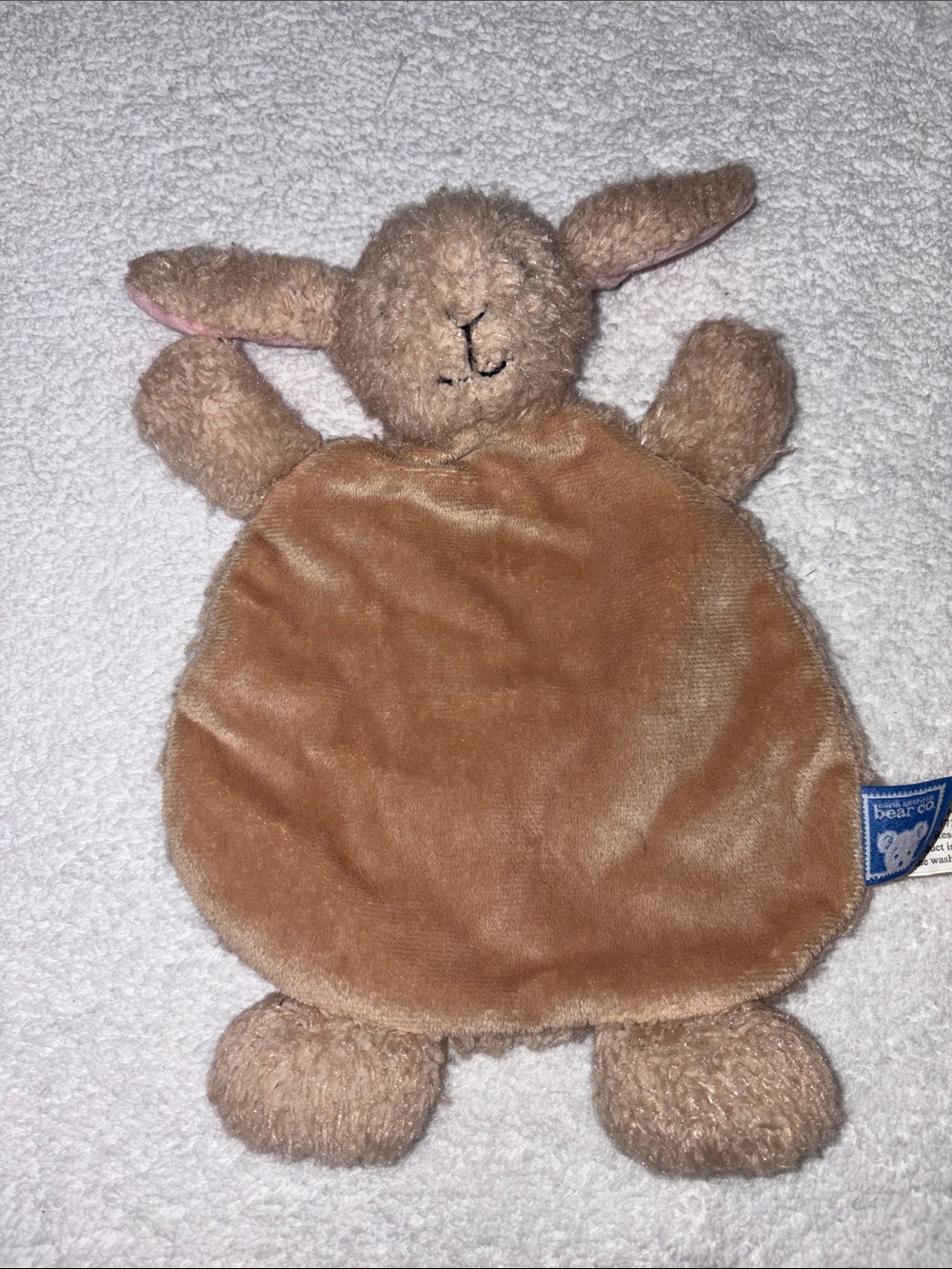 North American bear co Plush tan  Bunny Comforter Lovey security